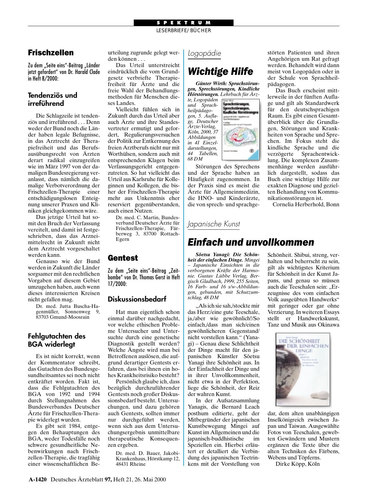 Vorschauseite 1: Frischzellen: Tendenziös und irreführend