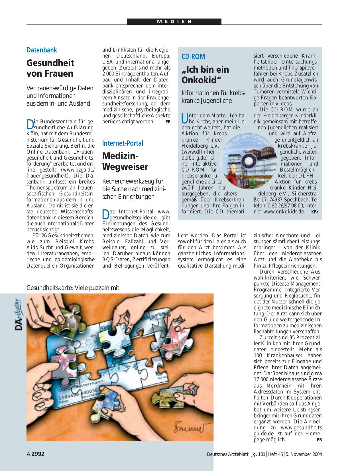 Vorschauseite 1: CD-ROM: „Ich bin ein Onkokid“