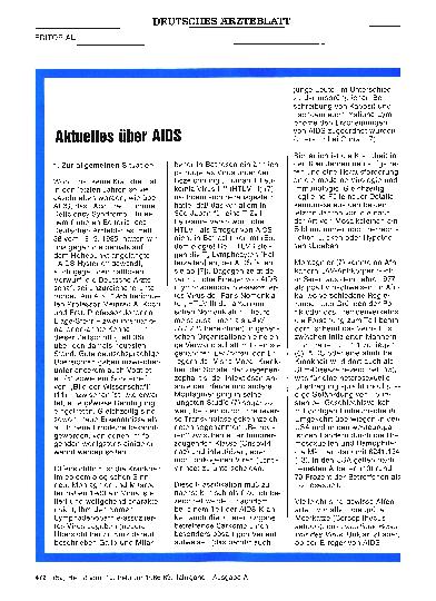 Vorschauseite 1: Aktuelles über AIDS