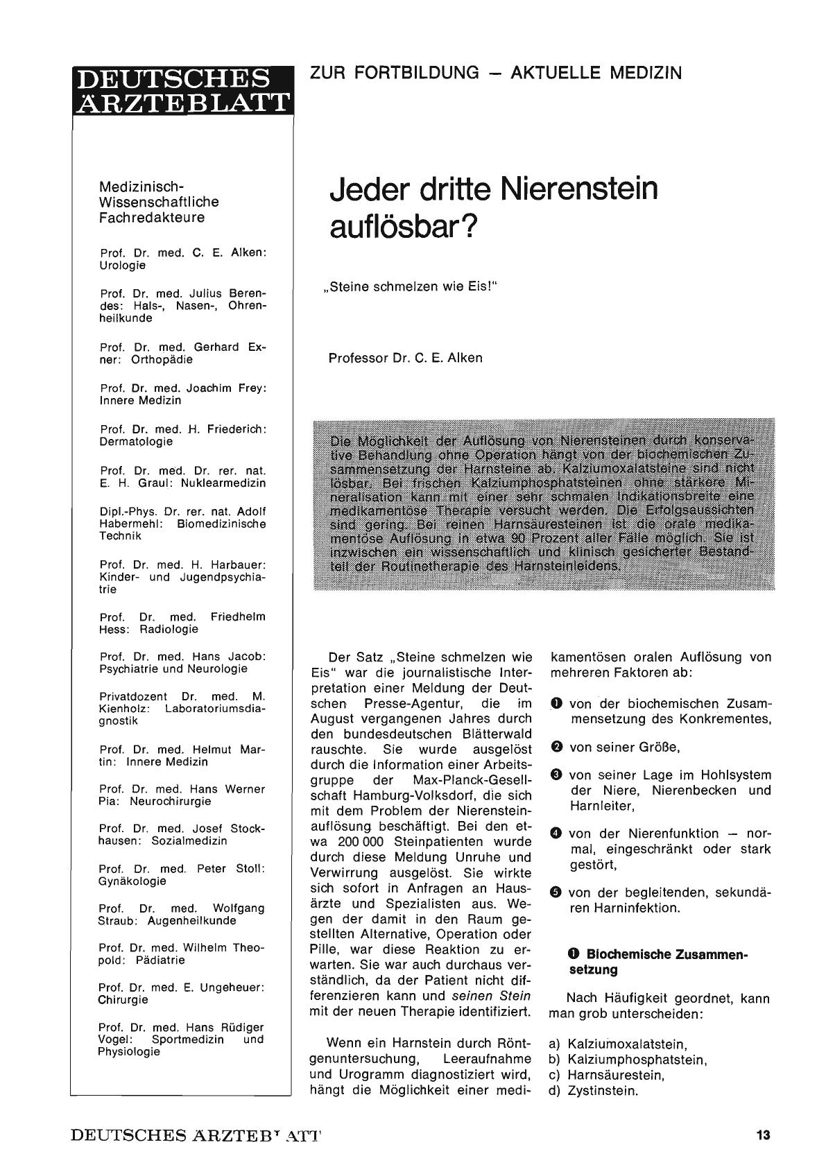 Vorschauseite 1: Jeder dritte Nierenstein auflösbar?