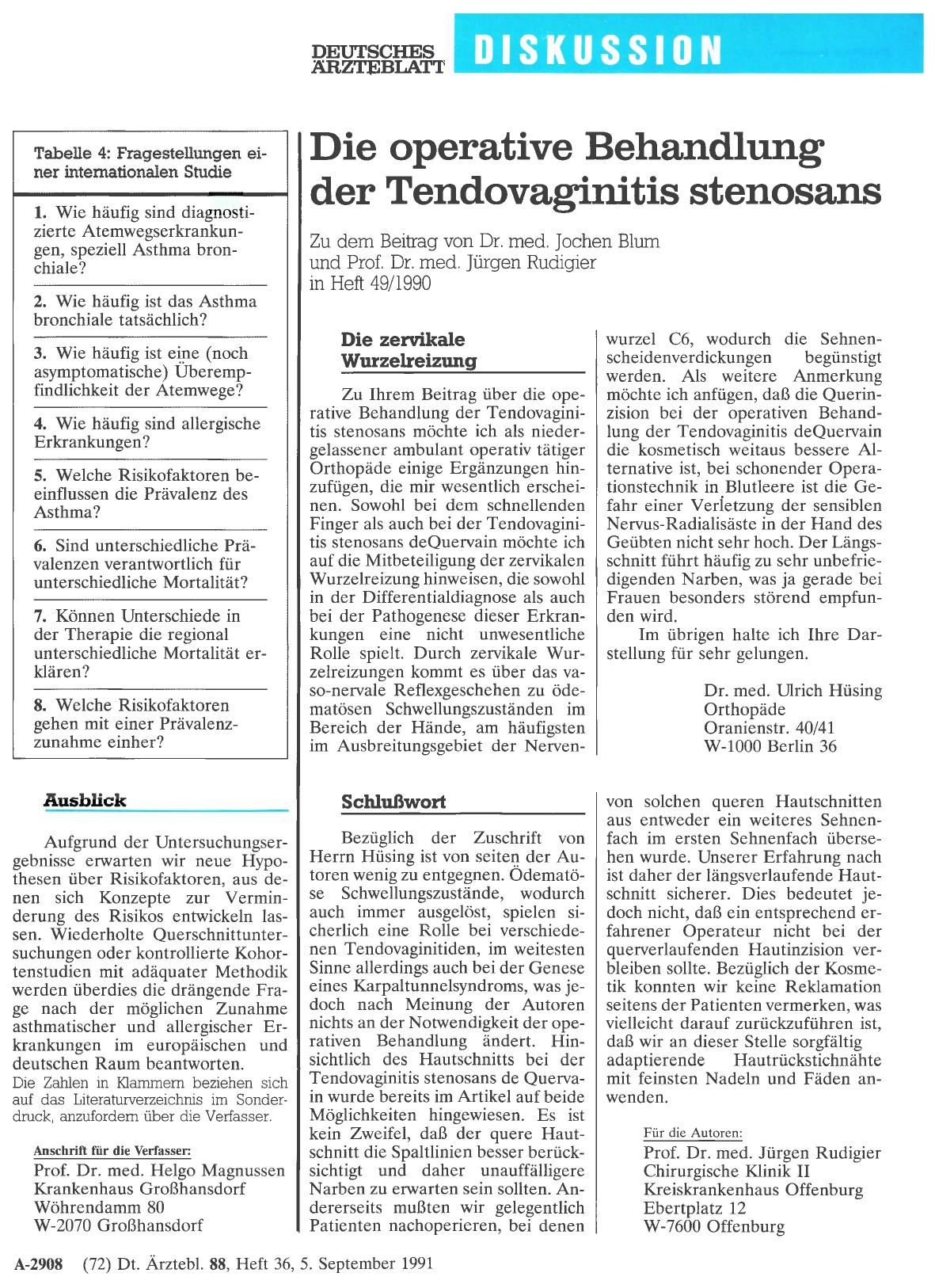 Vorschauseite 1: Die operative Behandlung der Tendovaginitis stenosans: Die zervikale Wurzelreizung