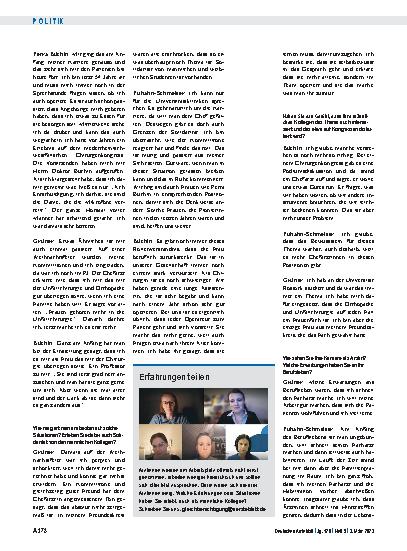 Vorschauseite 2: Interview mit Laura Grüner, Dr. med. Barbara Puhahn-Schmeiser und Dr. med. Petra Büchin: Über Vorbilder und Klischees