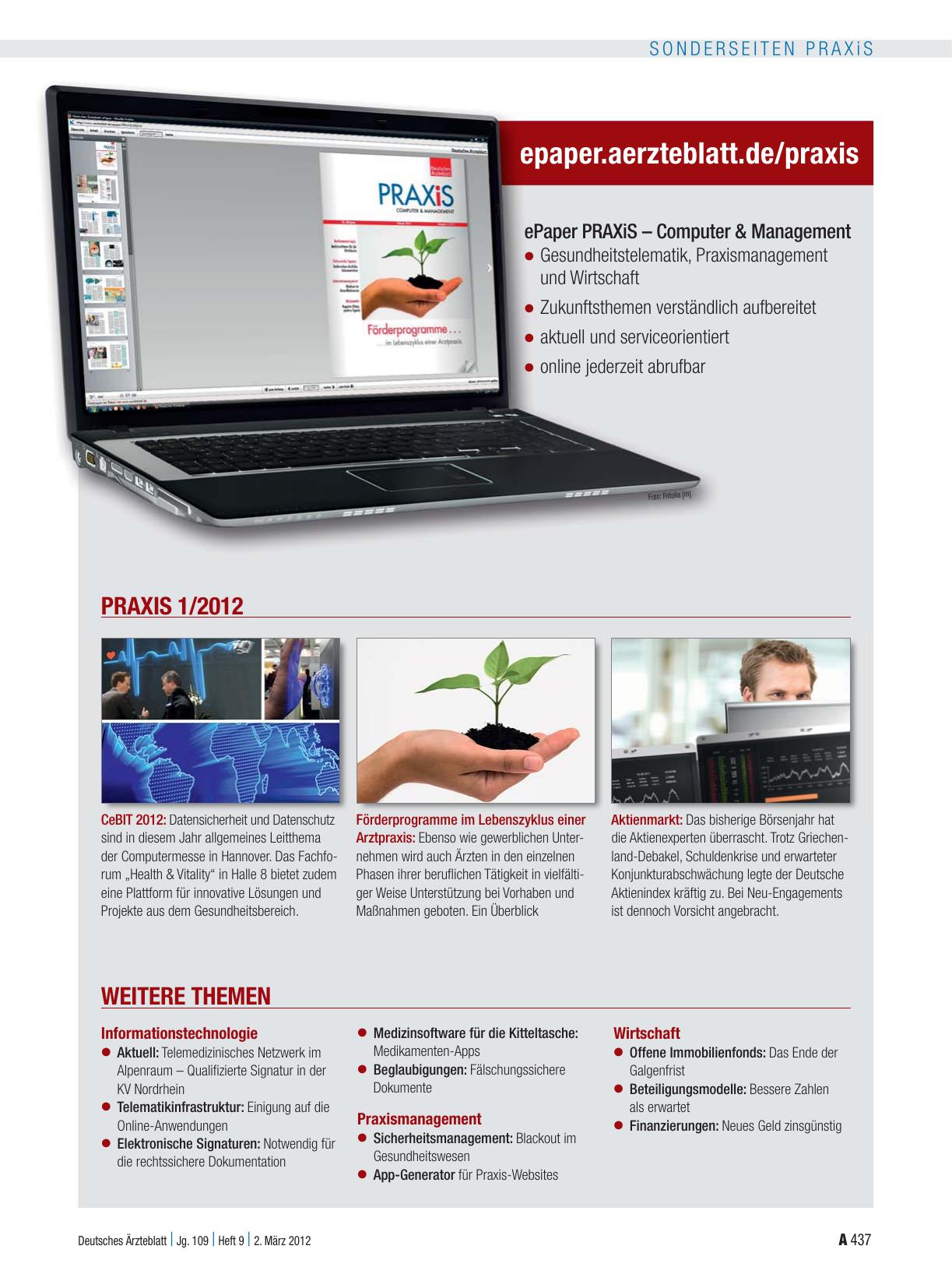 Vorschauseite 1: ePaper PRAXiS – Computer & Management