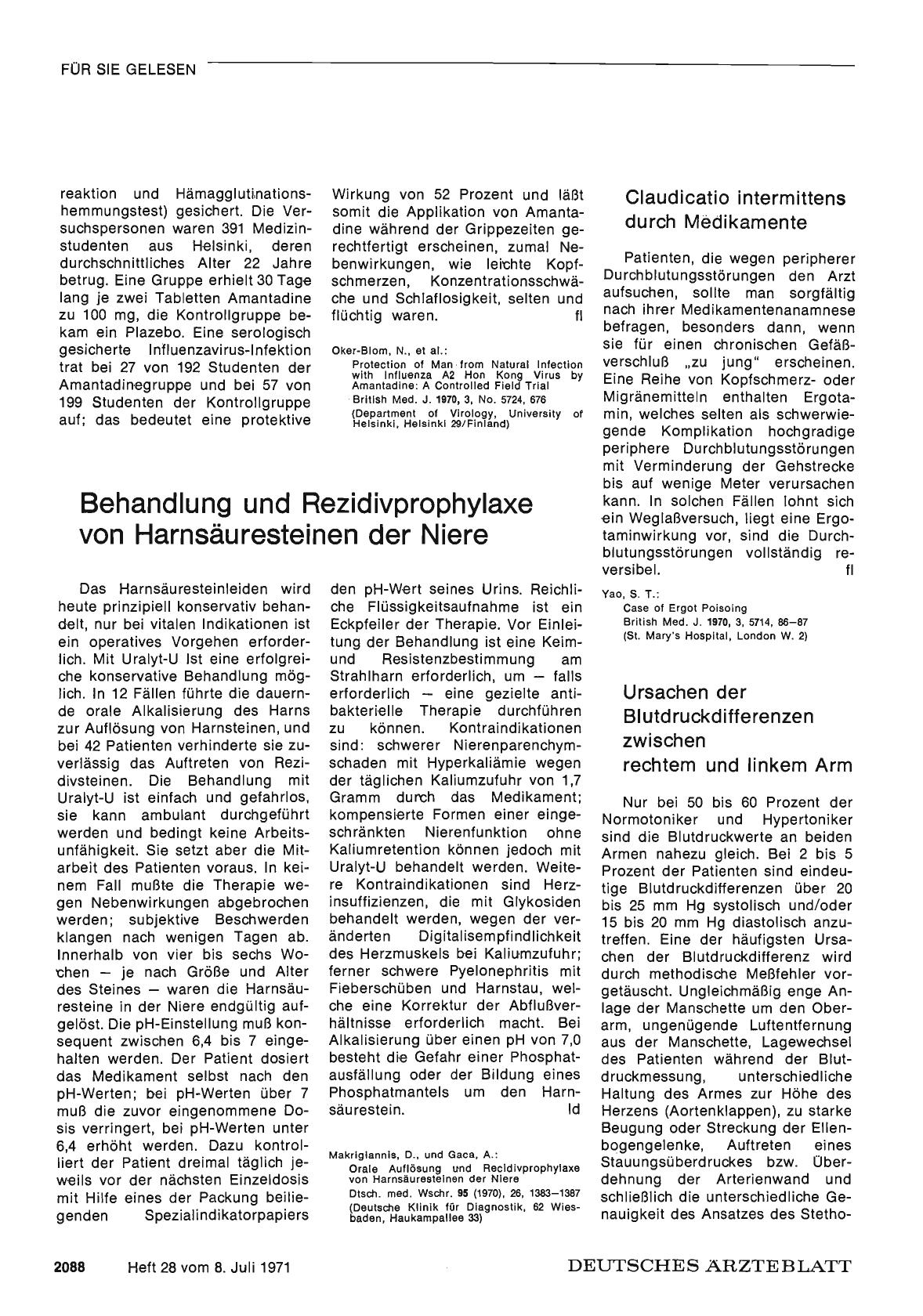 Vorschauseite 1: Behandlung und Rezidivprophylaxe von Harnsäuresteinen der Niere