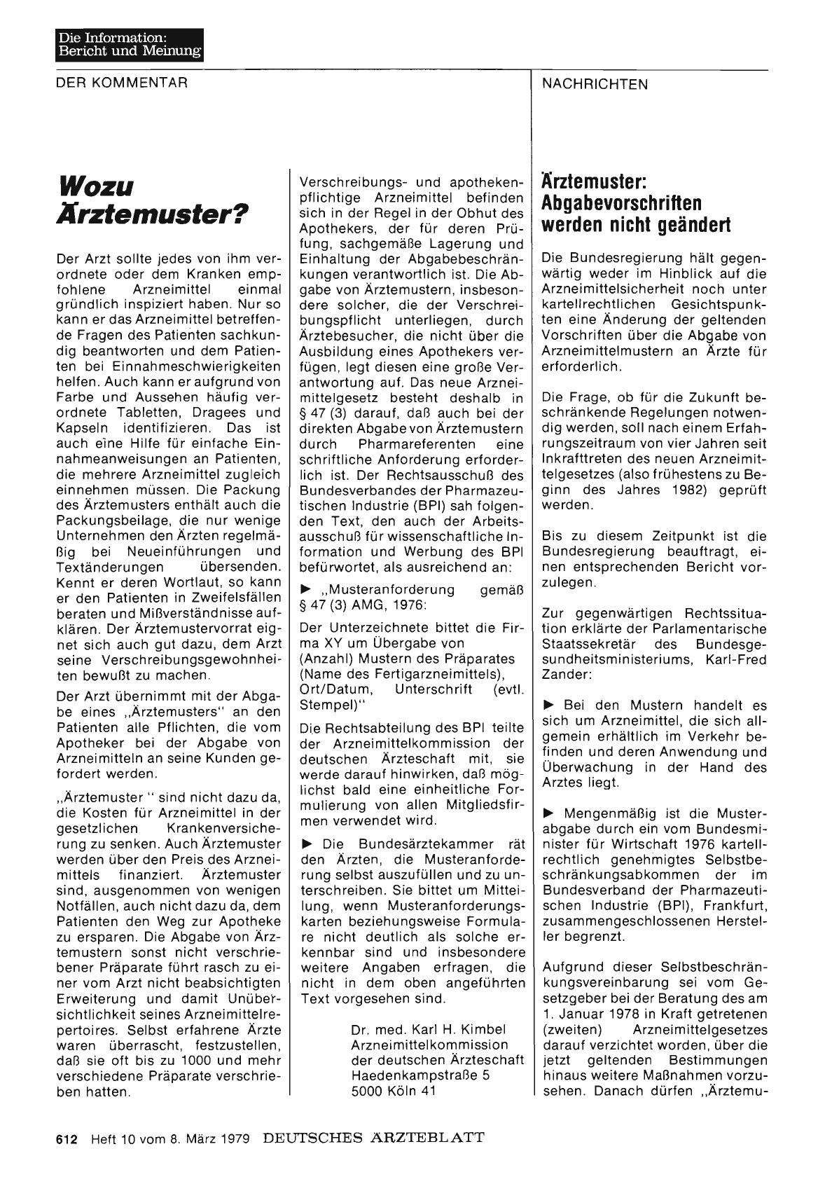 Vorschauseite 1: Wozu Ärztemuster?