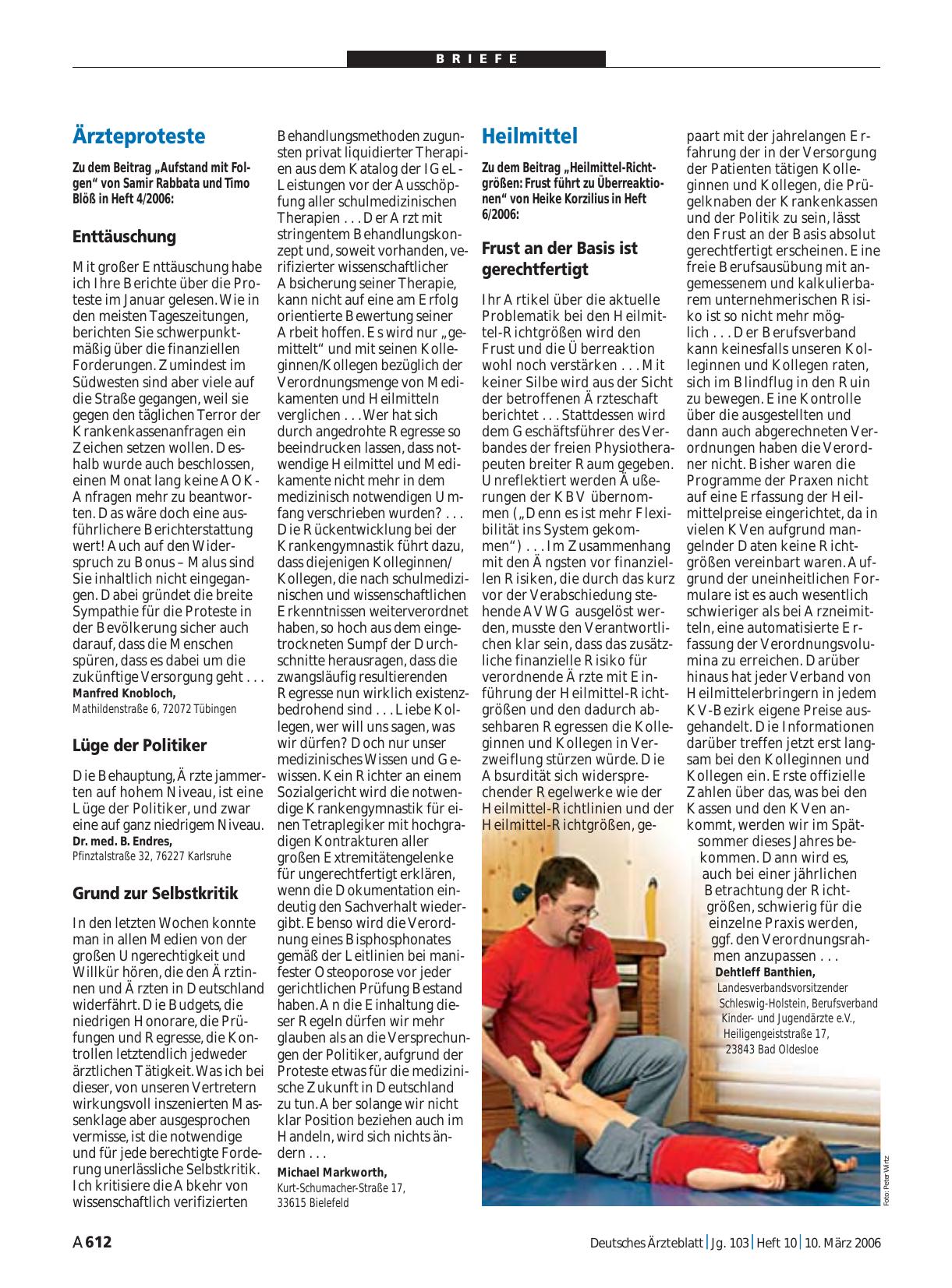 Vorschauseite 1: Ärzteproteste: Grund zur Selbstkritik