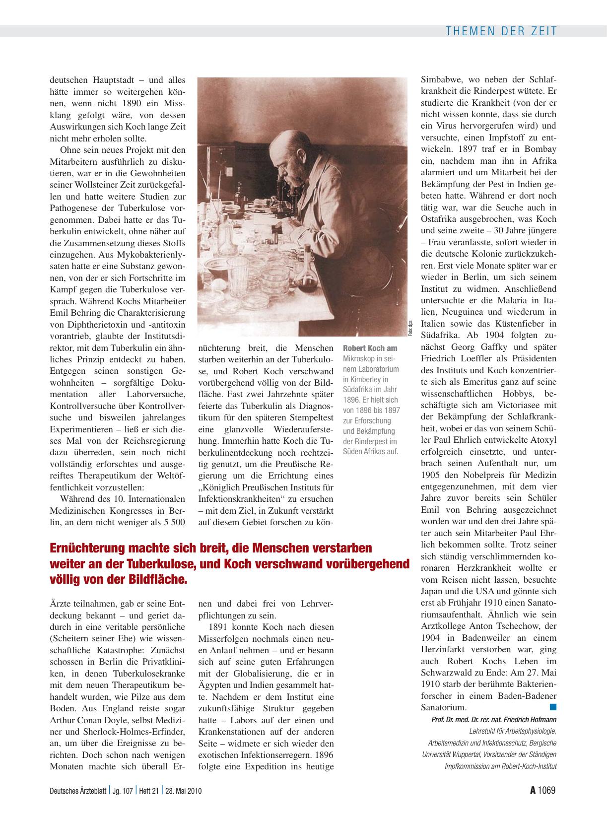 Vorschauseite 3: Robert Koch (1843 – 1910): Begründer einer neuen Wissenschaft