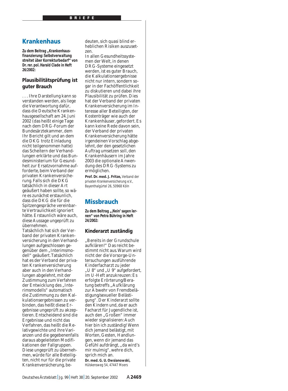 Vorschauseite 1: Krankenhaus: Plausibilitätsprüfung ist guter Brauch