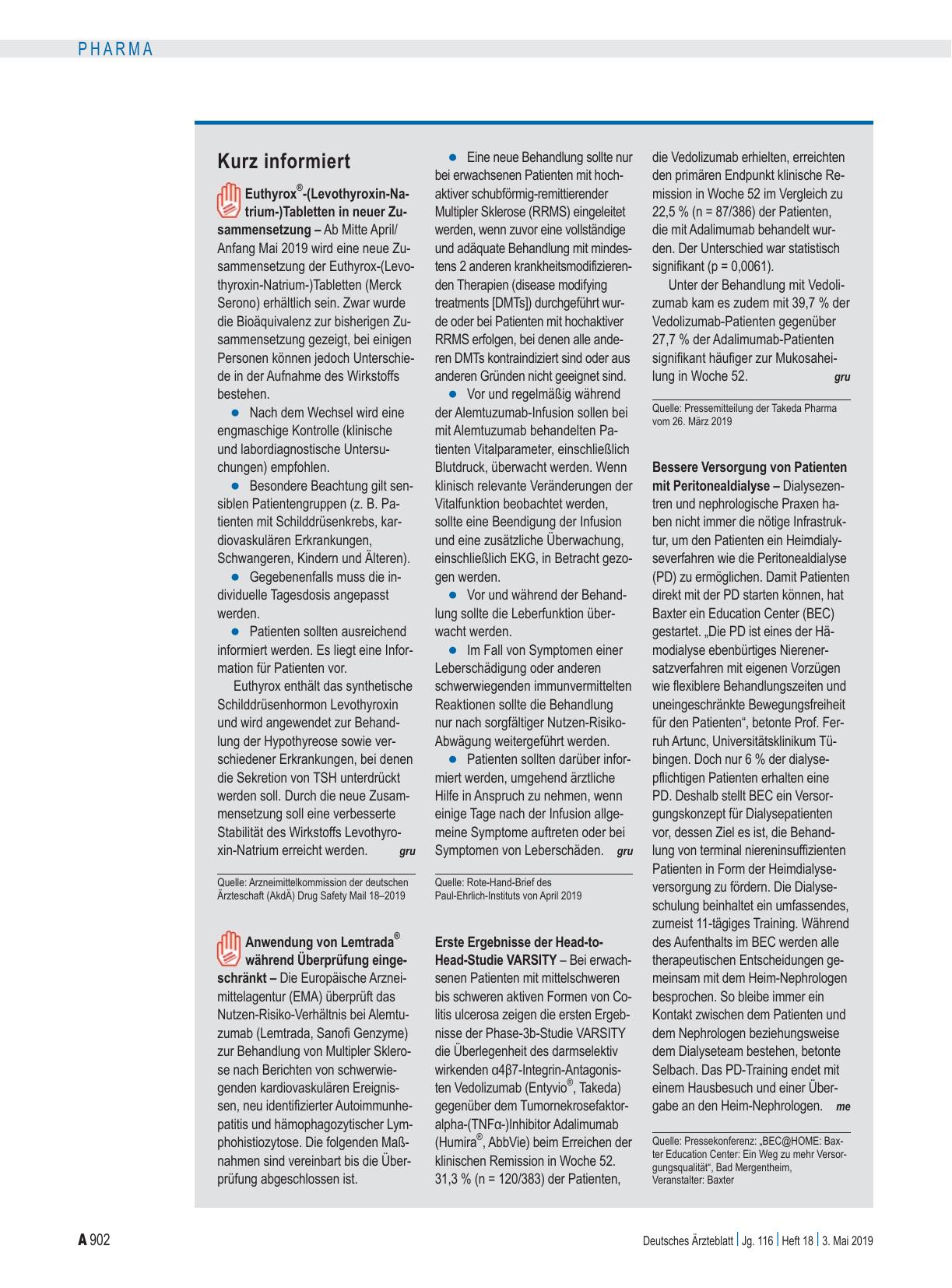 Vorschauseite 1: Kurz informiert