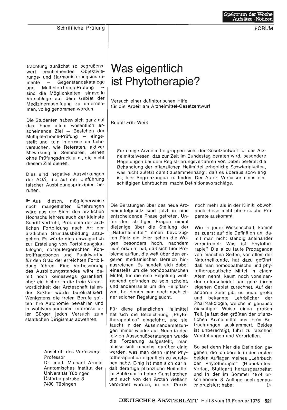 Vorschauseite 1: Was eigentlich ist Phytotherapie?