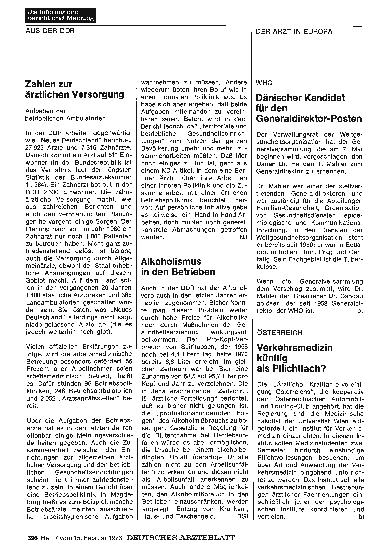 Vorschauseite 1: Österreich: Verkehrsmedizin künftig als Pflichtfach?