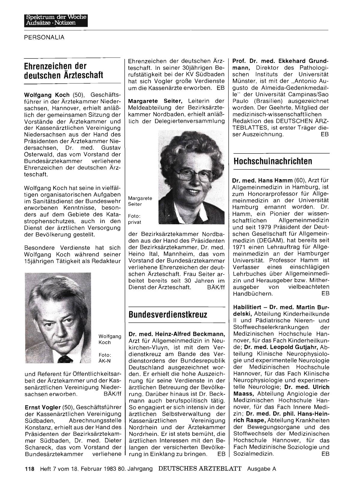 Vorschauseite 1: Ehrenzeichen der deutschen Ärzteschaft