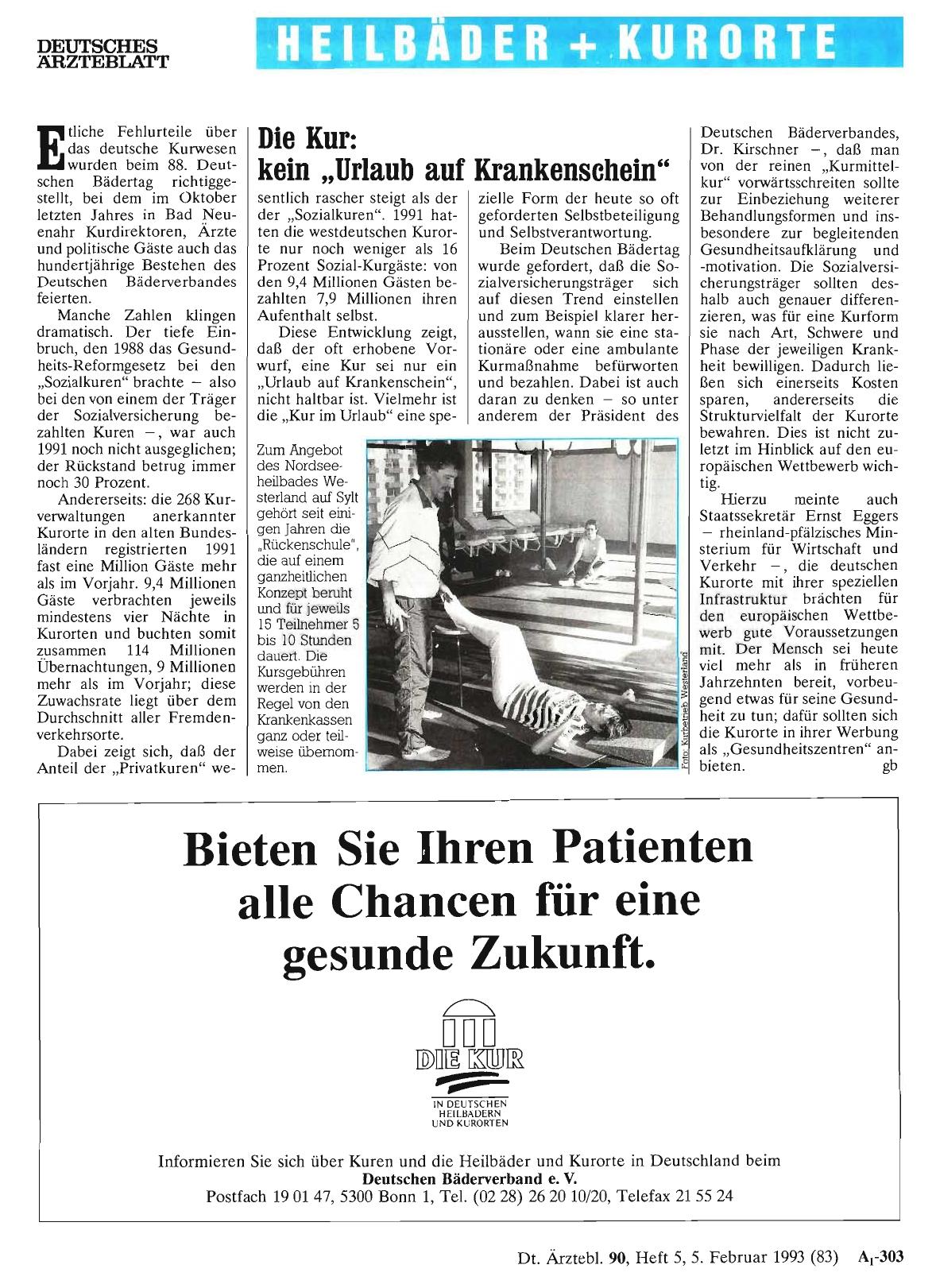 Vorschauseite 1: Die Kur kein „Urlaub auf Krankenschein“