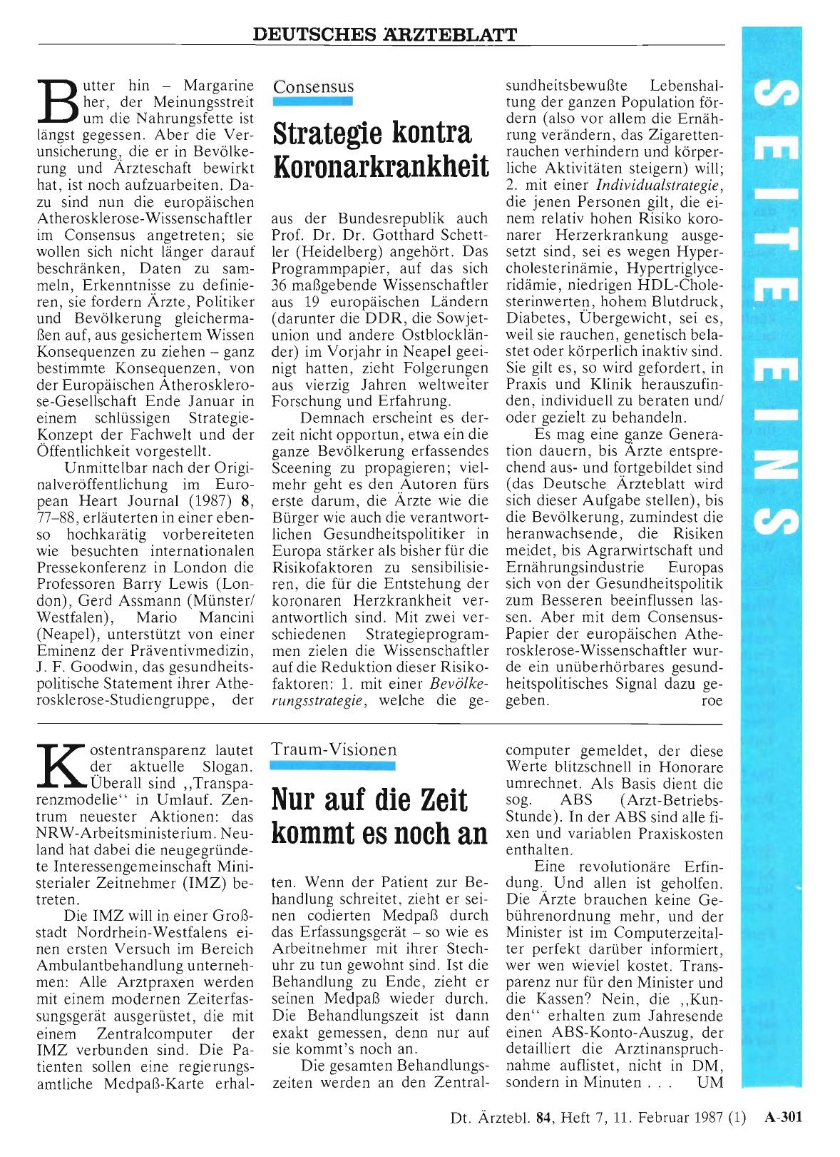 Vorschauseite 1: Consensus: Strategie kontra Koronarkrankheit