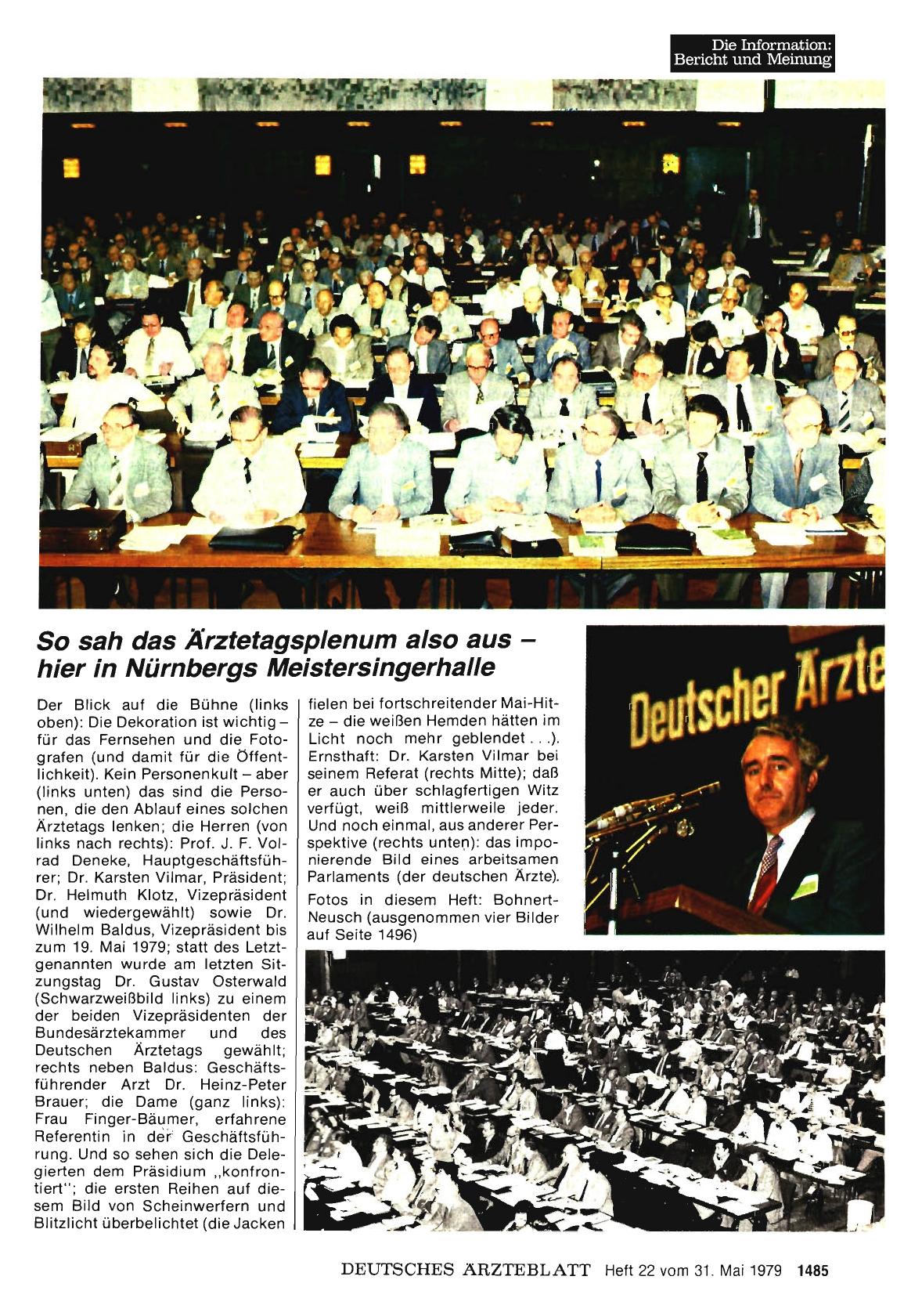 Vorschauseite 1: So sah das Ärztetagsplenum also aus — hier in Nürnbergs Meistersingerhalle