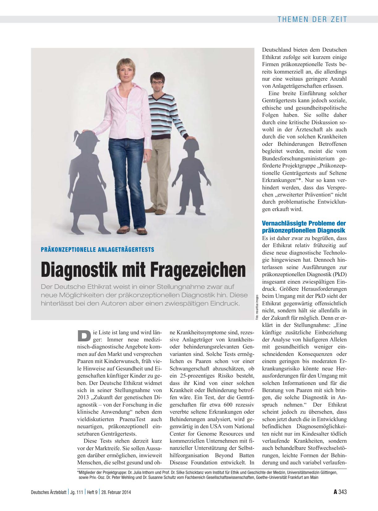 Vorschauseite 1: Präkonzeptionelle Anlageträgertests: Diagnostik mit Fragezeichen