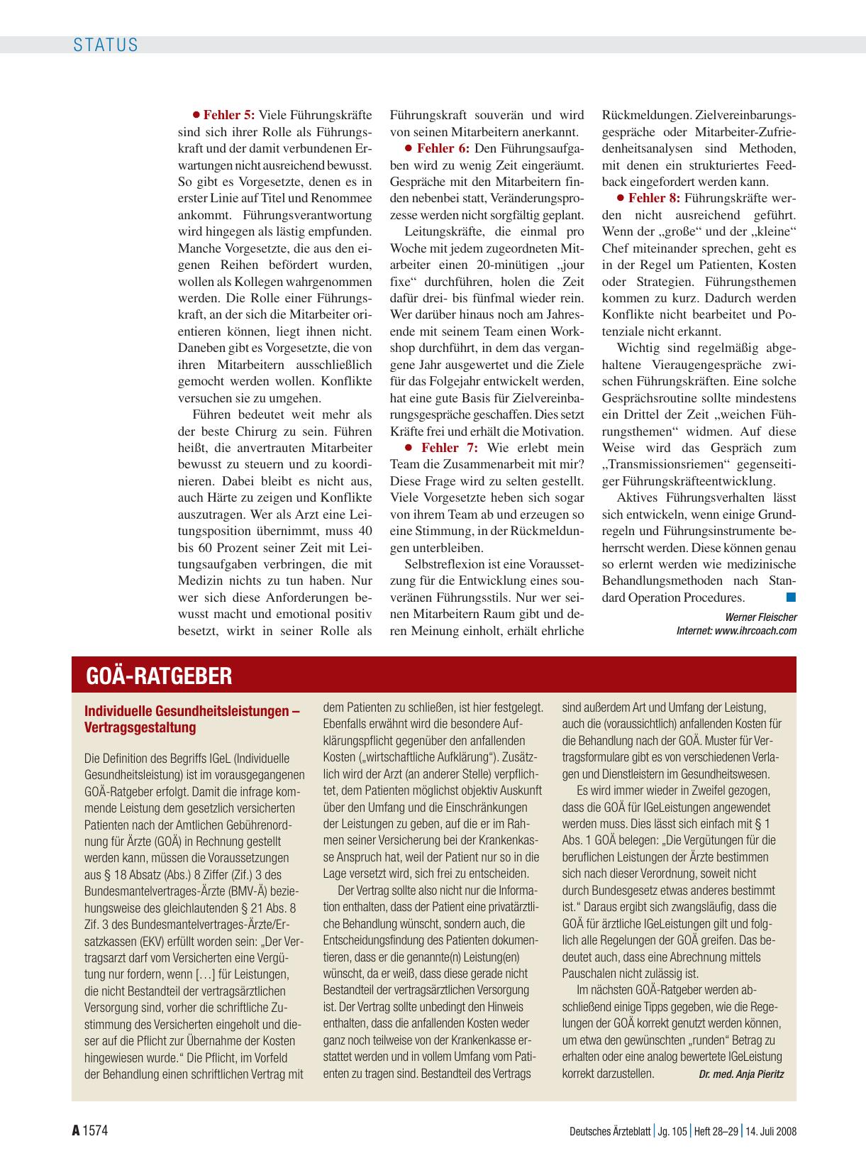 Vorschauseite 1: Individuelle Gesundheitsleistungen – Vertragsgestaltung