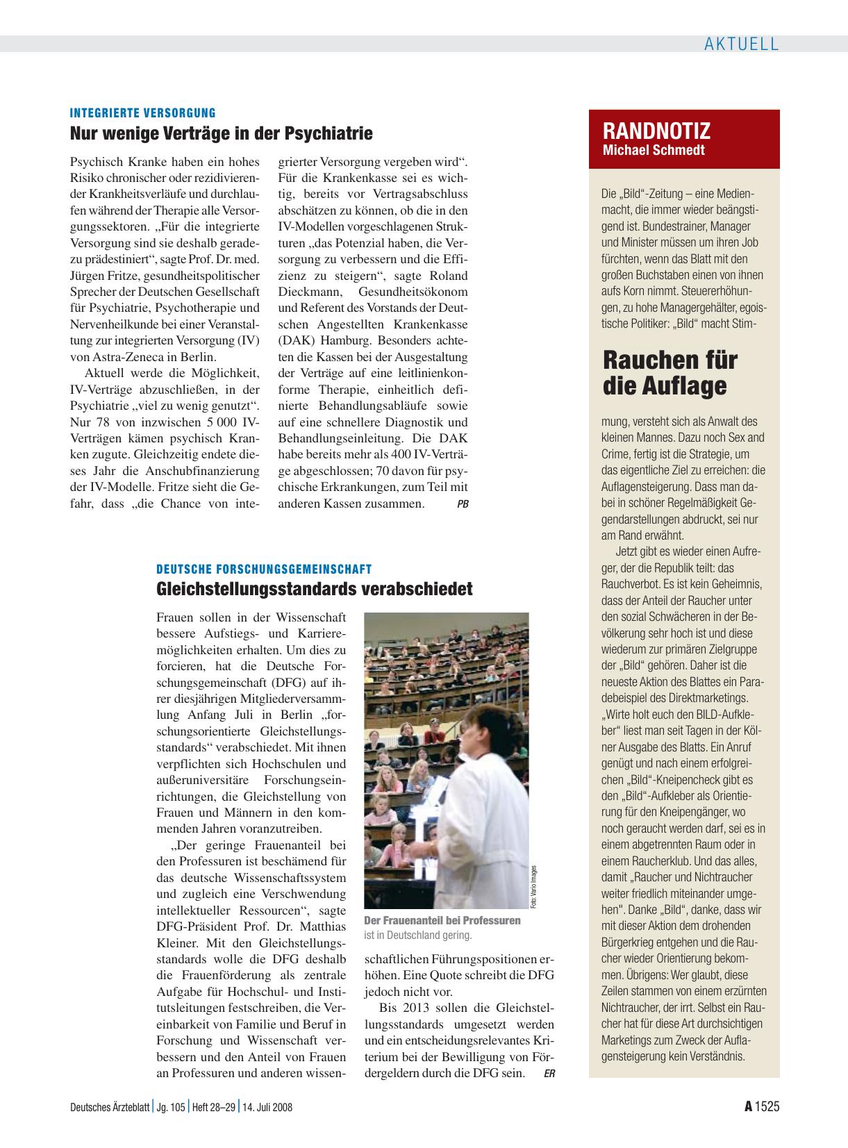 Vorschauseite 1: Randnotiz: Rauchen für die Auflage