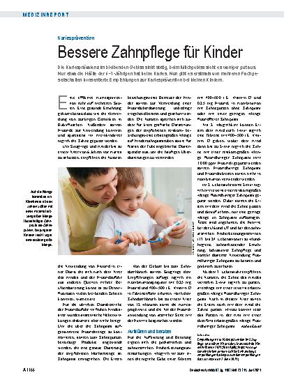 Vorschauseite 1: Kariesprävention: Bessere Zahnpflege für Kinder