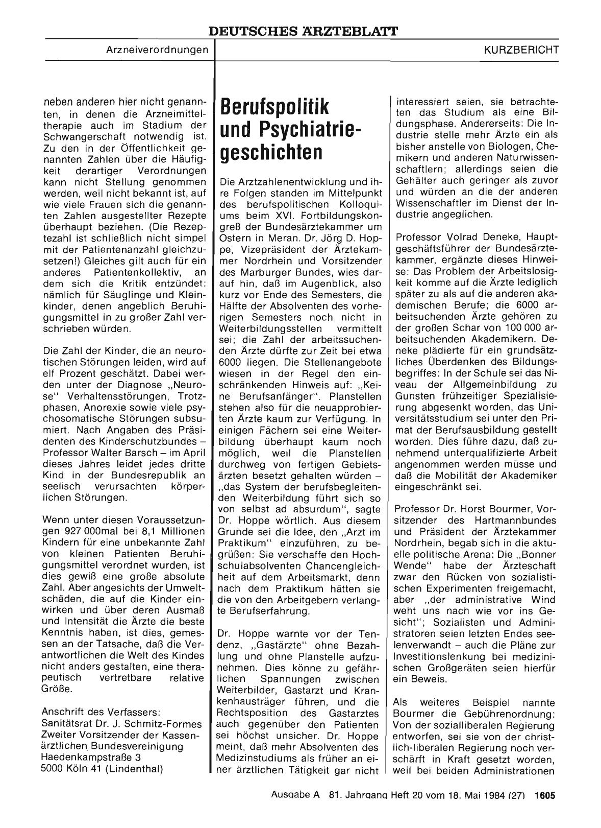 Vorschauseite 1: Berufspolitik und Psychiatriegeschichten