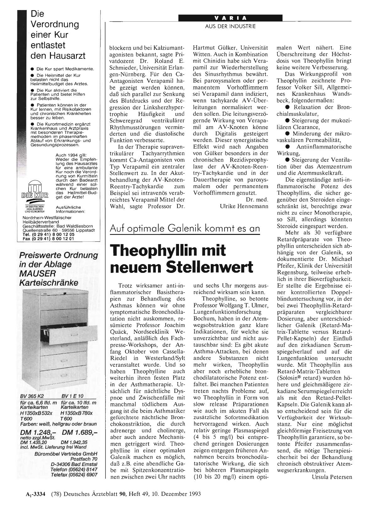 Vorschauseite 1: Auf optimale Galenik kommt es an: Theophyllin mit neuem Stellenwert