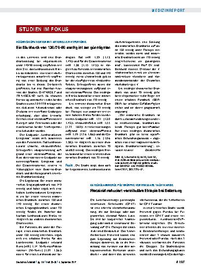 Vorschauseite 1: Katecholaminerge polymorphe ventrikuläre Tachykardie: Flecainid reduziert ventrikuläre Ektopie bei Belastung