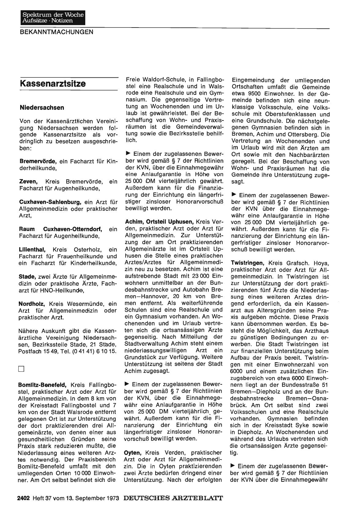 Vorschauseite 1: Kassenarztsitze
