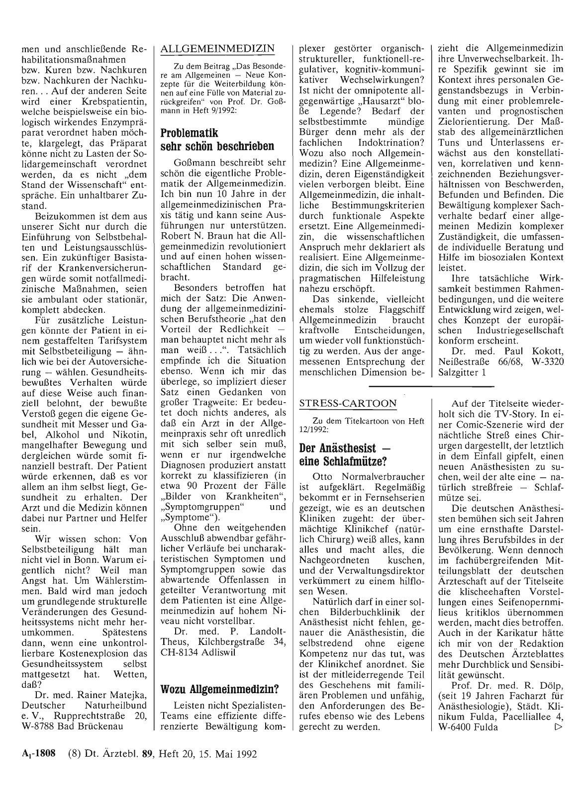 Vorschauseite 1: ALLGEMEINMEDIZIN: Wozu Allgemeinmedizin?