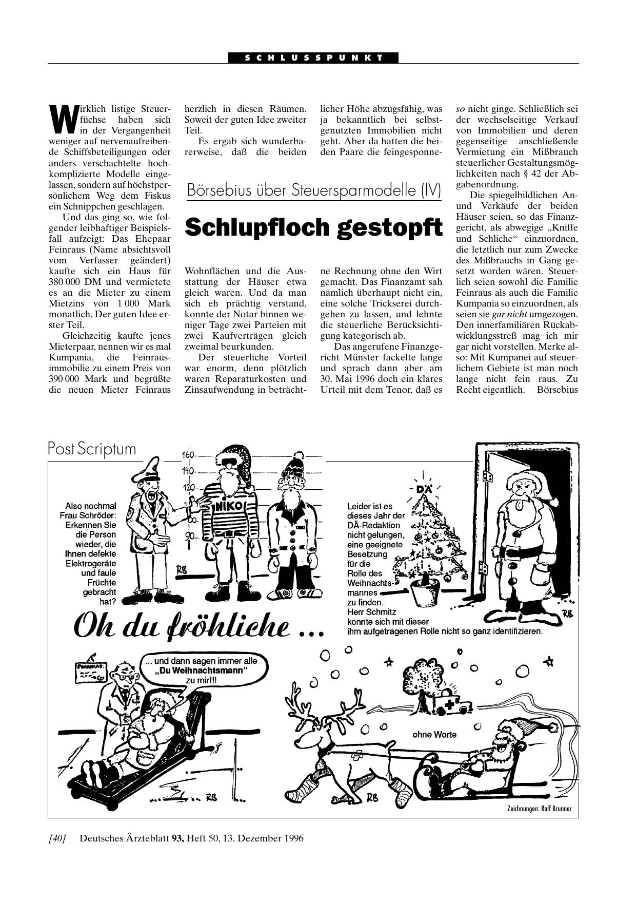 Vorschauseite 1: Börsebius über Steuersparmodelle (IV): Schlupfloch gestopft