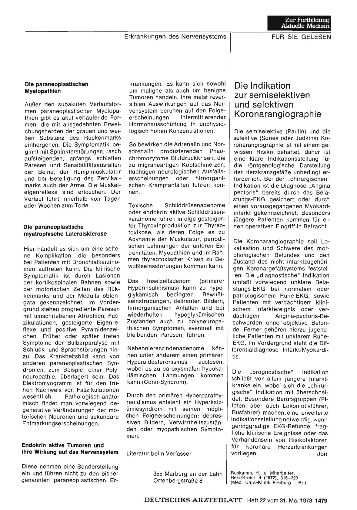 Vorschauseite 1: Die Indikation zur semiselektiven und selektiven Koronarangiographie