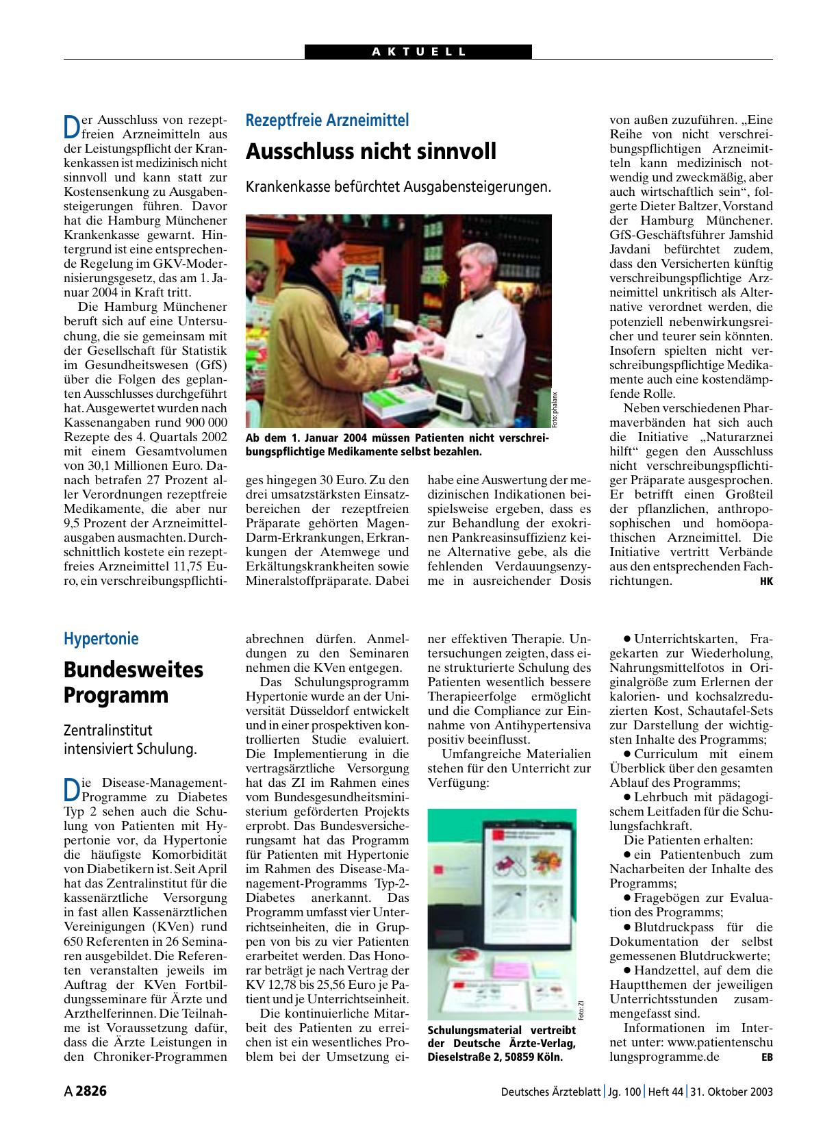 Vorschauseite 1: Hypertonie: Bundesweites Programm