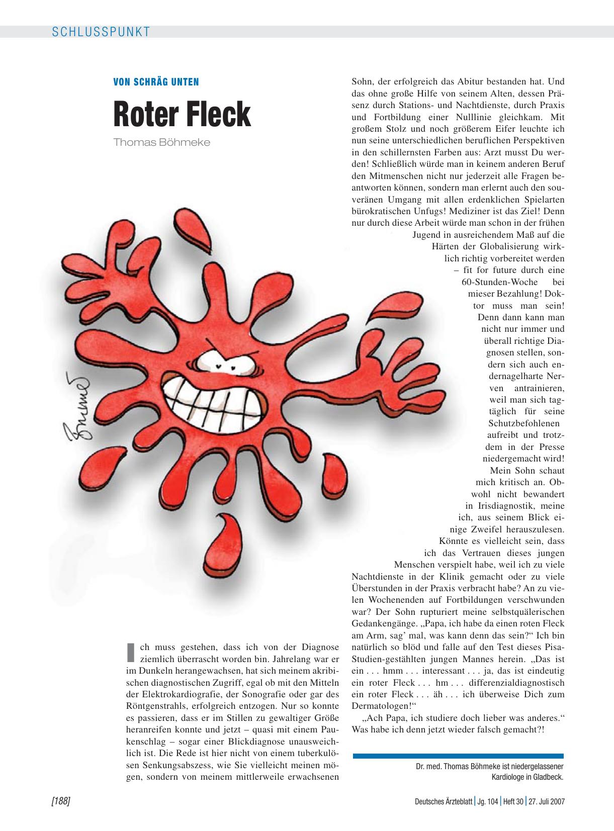 Vorschauseite 1: Von schräg unten: Roter Fleck
