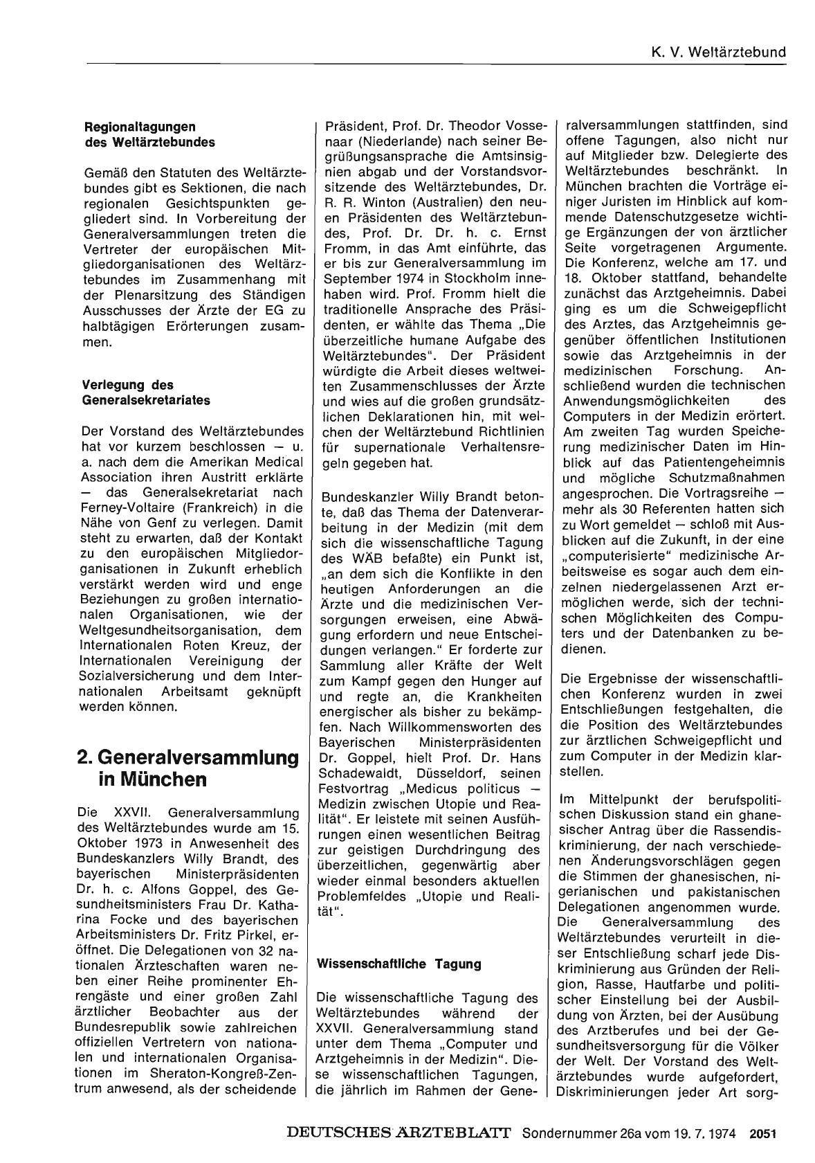Vorschauseite 1: 2. Generalversammlung in München