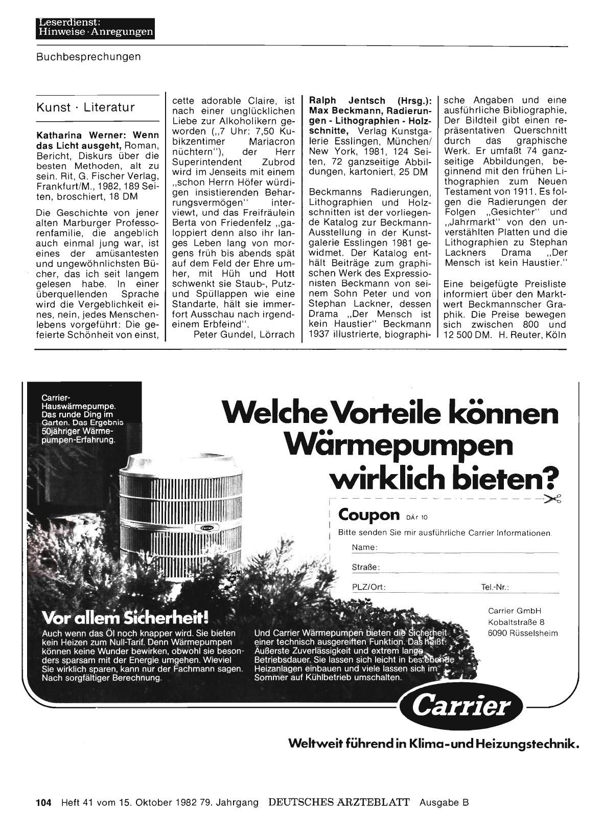 Vorschauseite 1: Kunst - Literatur: Katharina Werner: Wenn das Licht ausgeht