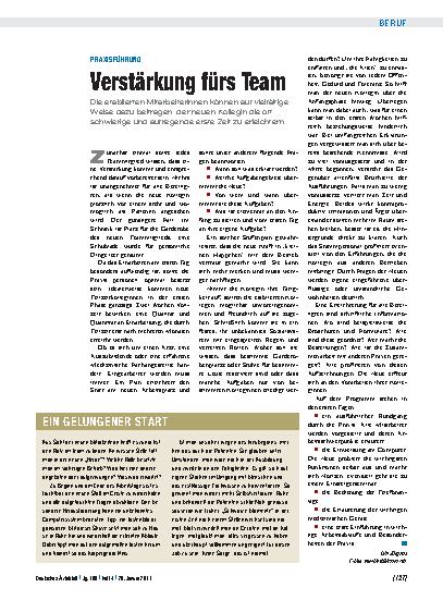 Vorschauseite 1: Praxisführung: Verstärkung fürs Team
