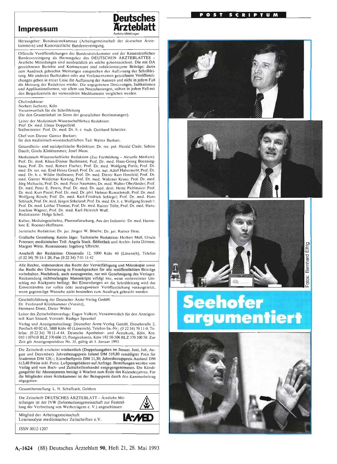 Vorschauseite 1: Seehofer argumentiert