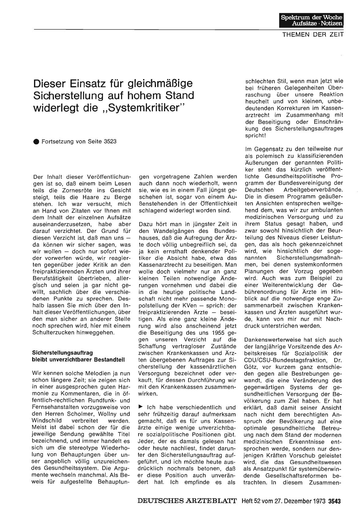 Vorschauseite 1: Dieser Einsatz für gleichmäßige Sicherstellung auf hohem Stand widerlegt die „Systemkritiker" (Teil 2)
