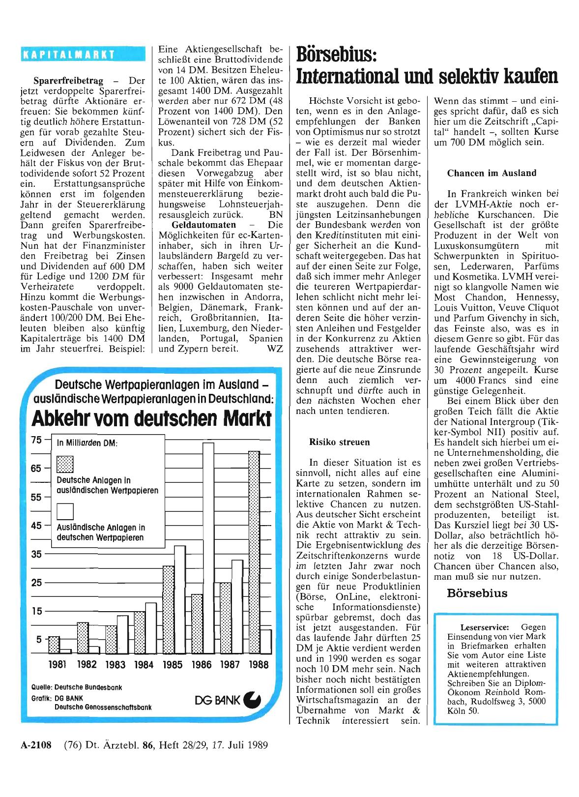 Vorschauseite 1: Deutsche Wertpapieranlagen im Ausland - ausländische Wertpapieranlagen in Deutschland: Abkehr vom deutschen Markt