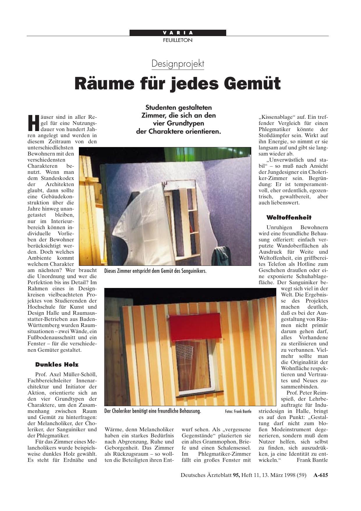 Vorschauseite 1: Designprojekt: Räume für jedes Gemüt
