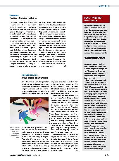 Vorschauseite 1: Chirurgen: Freiberuflichkeit stärken