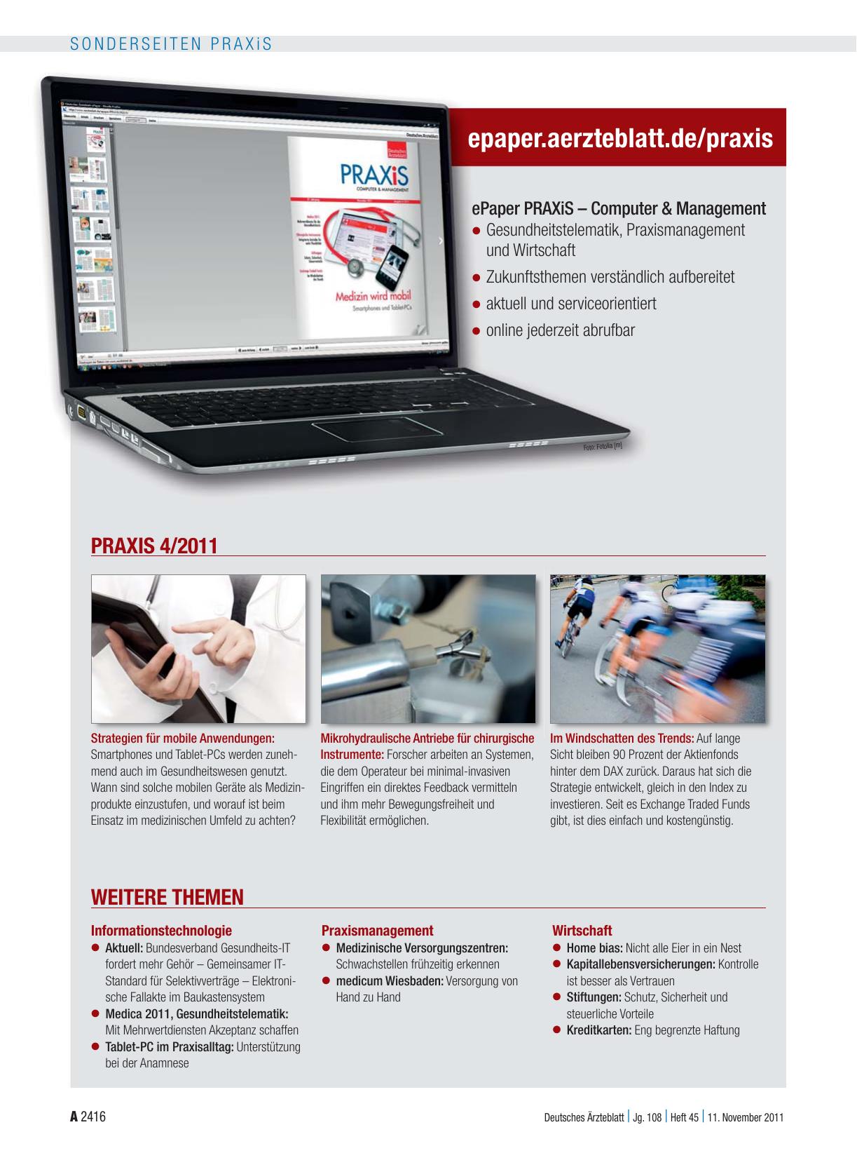 Vorschauseite 1: ePaper PRAXiS – Computer & Management