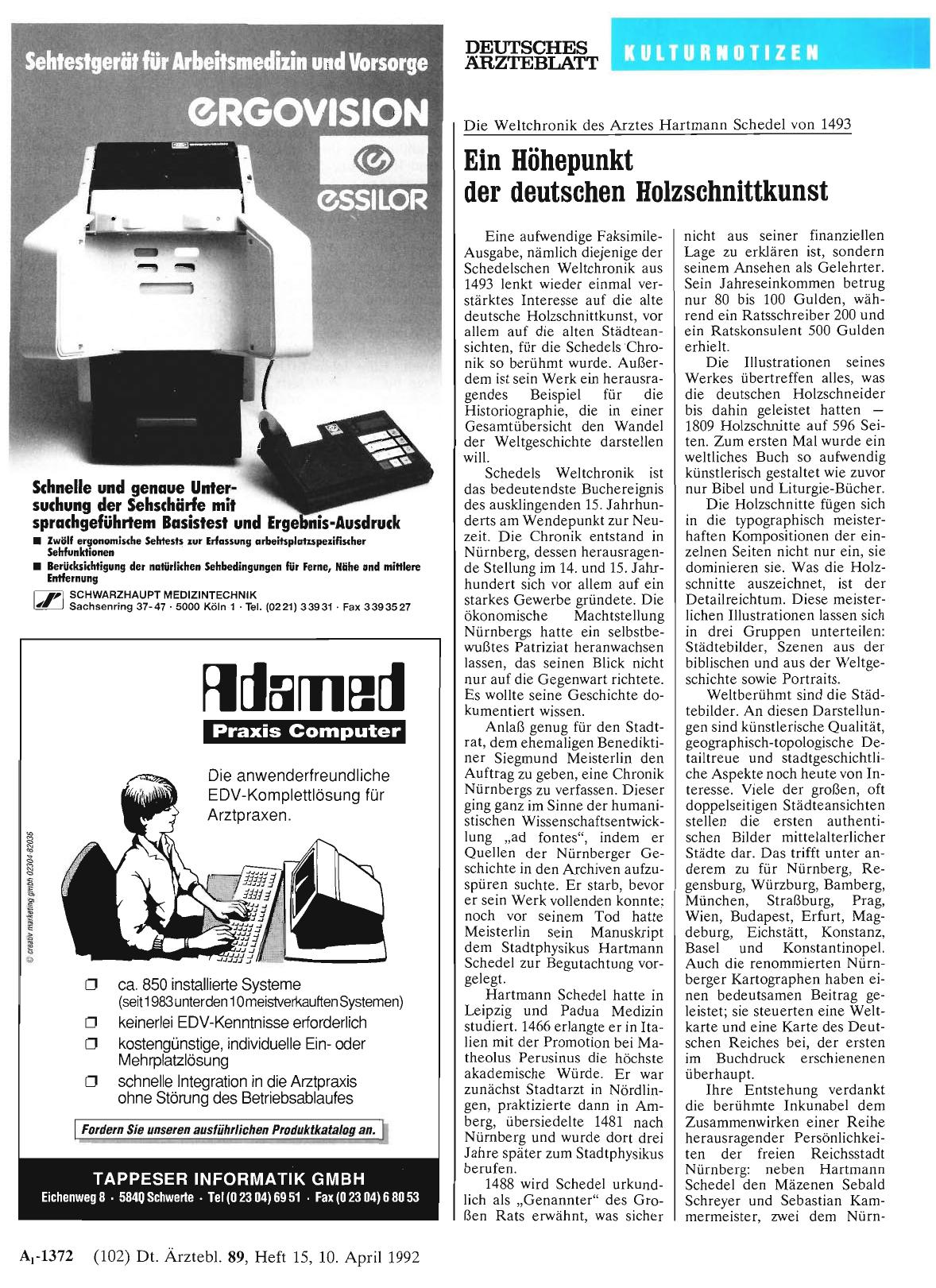 Vorschauseite 1: Die Weltchronik des Arztes Hartmann Schedel von 1493: Ein Höhepunkt der deutschen Holzschnittkunst