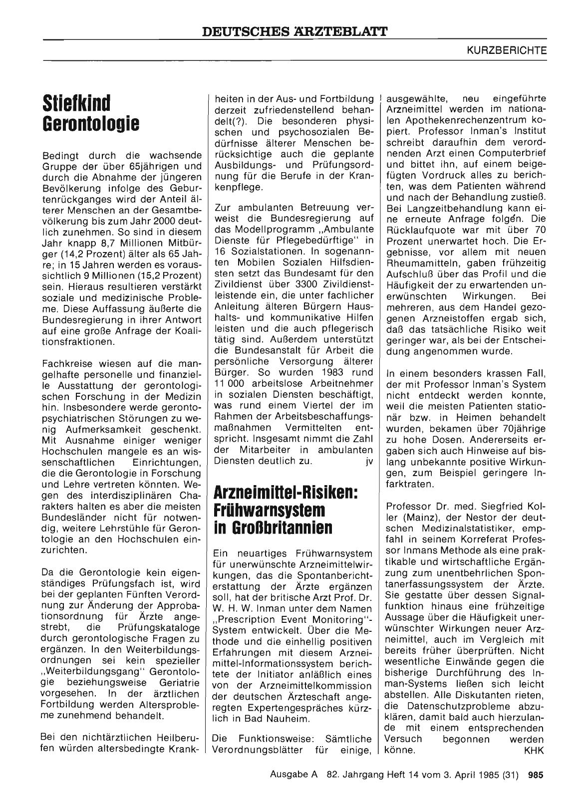 Vorschauseite 1: Stiefkind Gerontologie