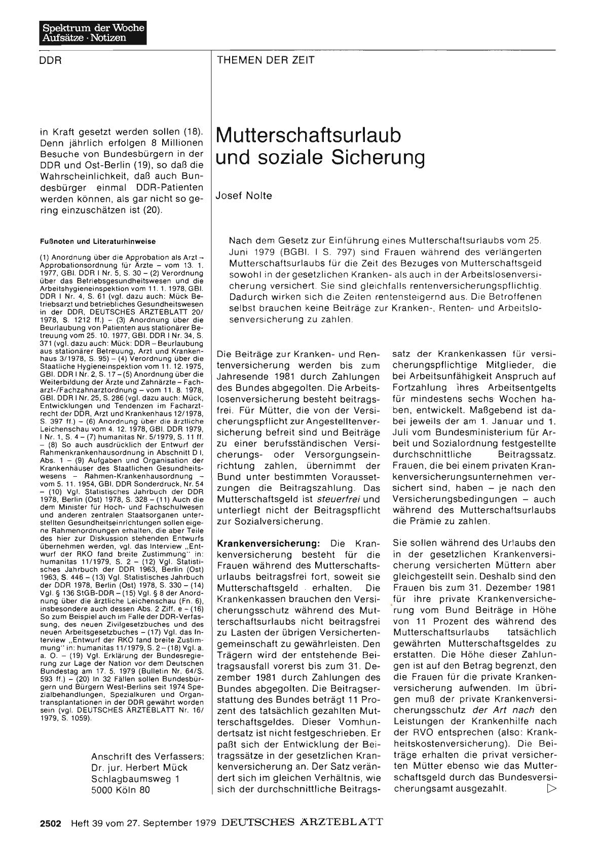 Vorschauseite 1: Mutterschaftsurlaub und soziale Sicherung