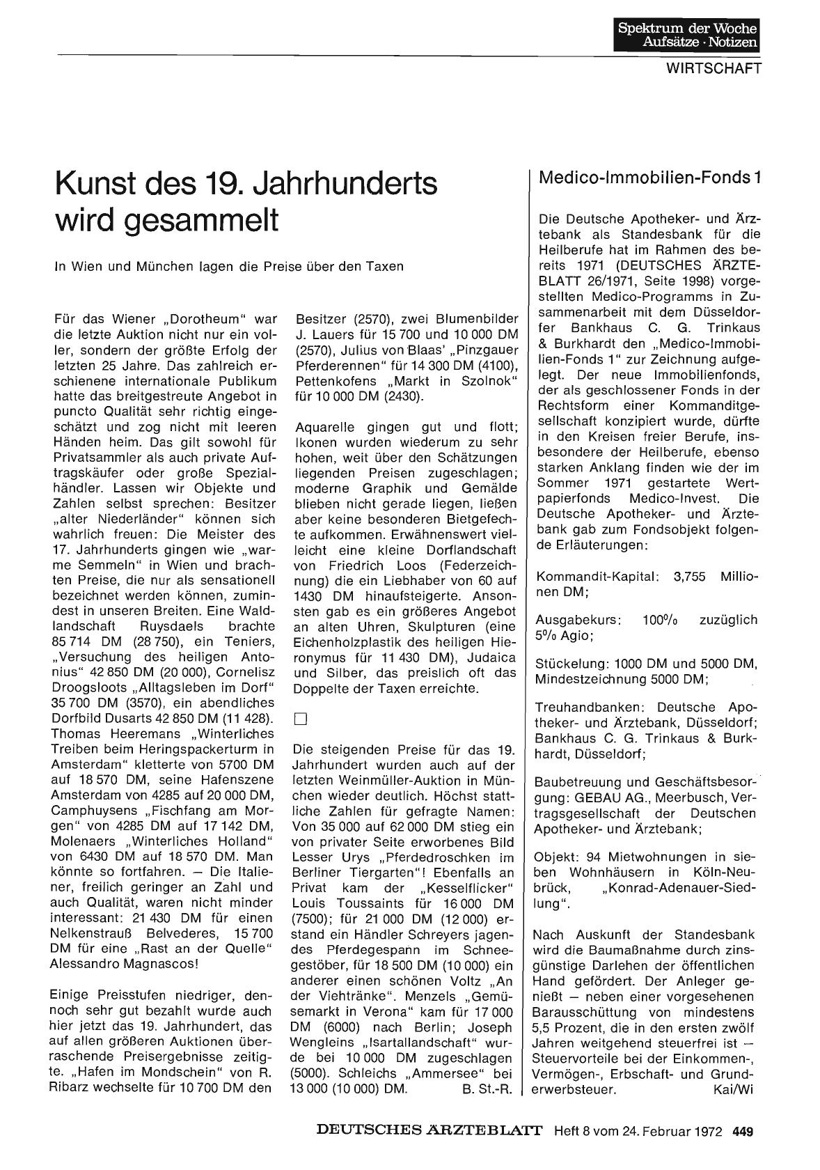 Vorschauseite 1: Medico-Immobilien-Fonds 1.