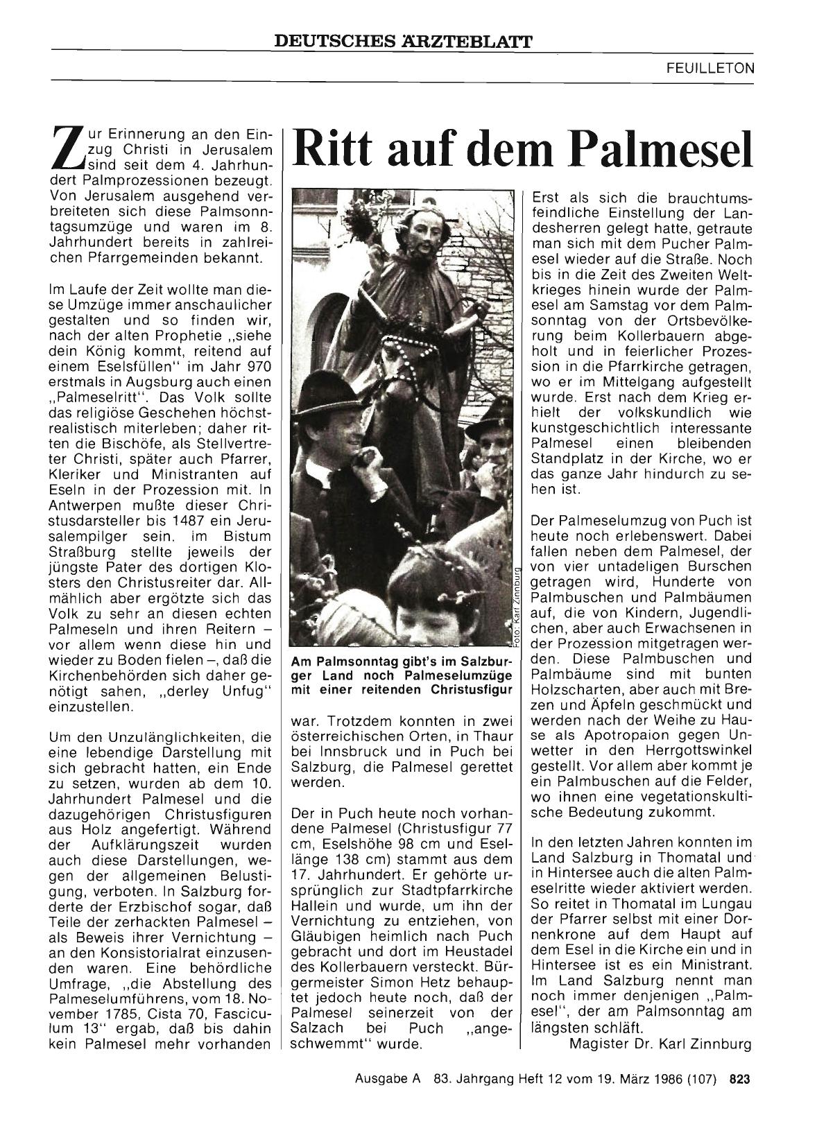 Vorschauseite 1: Ritt auf dem Palmesel