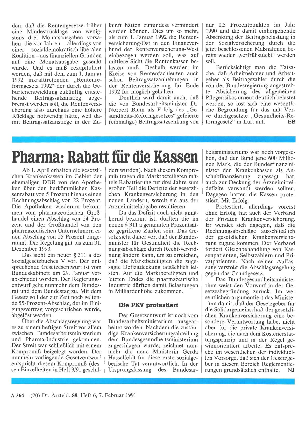Vorschauseite 1: Pharma: Rabatt für die Kassen