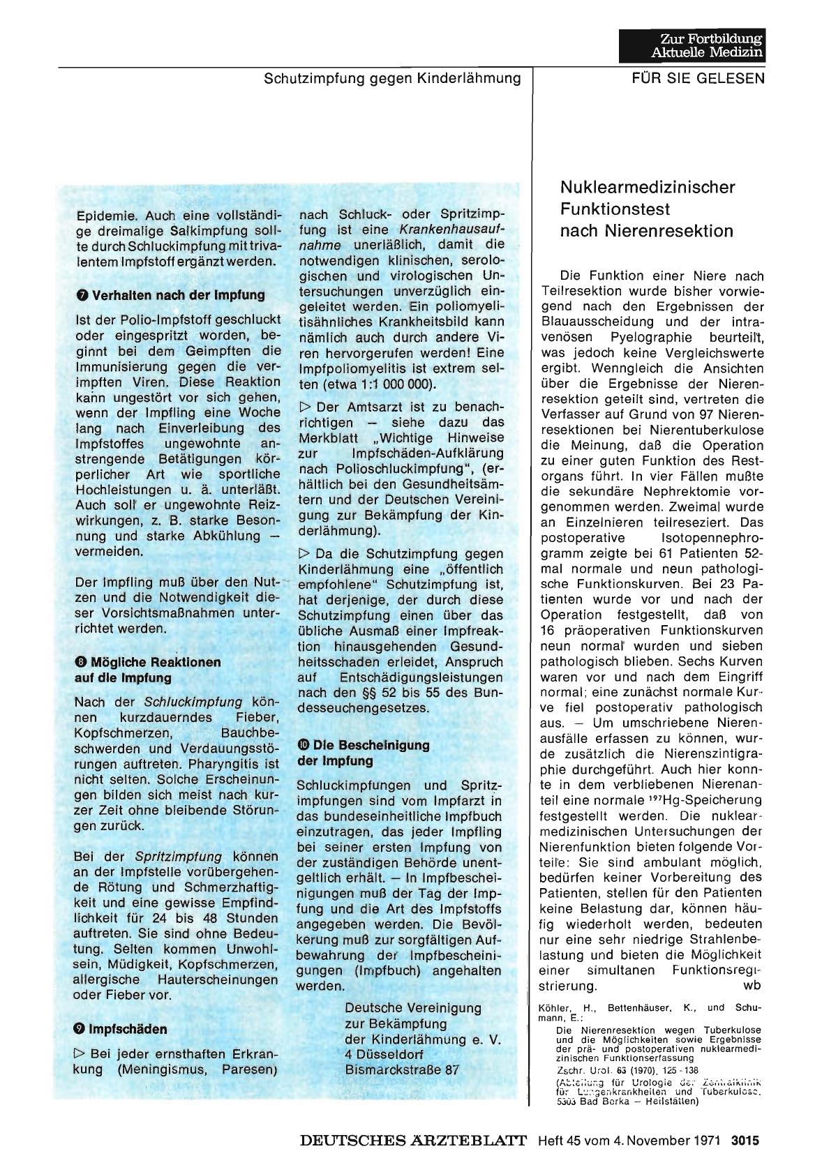 Vorschauseite 1: Nuklearmedizinischer Funktionstest nach Nierenresektion
