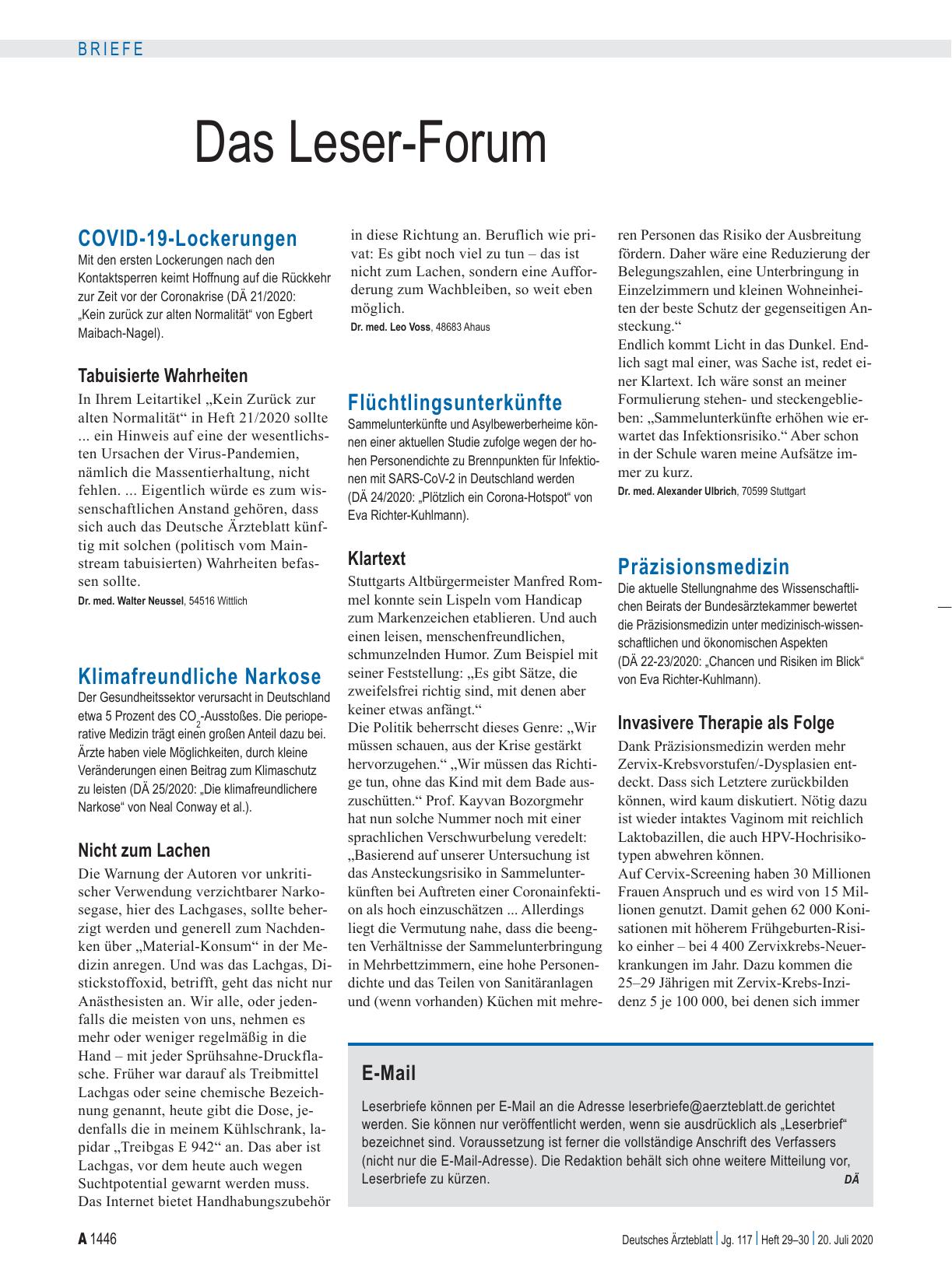 Vorschauseite 1: COVID-19-Lockerungen: Tabuisierte Wahrheiten