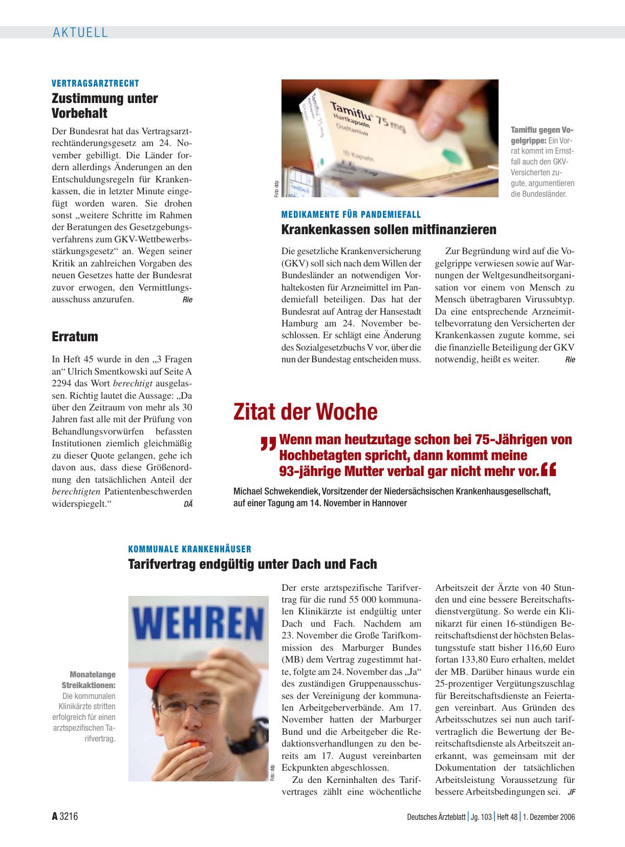 Vorschauseite 1: Medikamente für Pandemiefall: Krankenkassen sollen mitfinanzieren